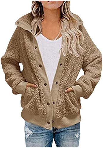 Femei iarna cald Fuzzy Shacket jacheta Casual Snap buton haina Moda Plus Dimensiune Sherpa Shearling camasa jacheta