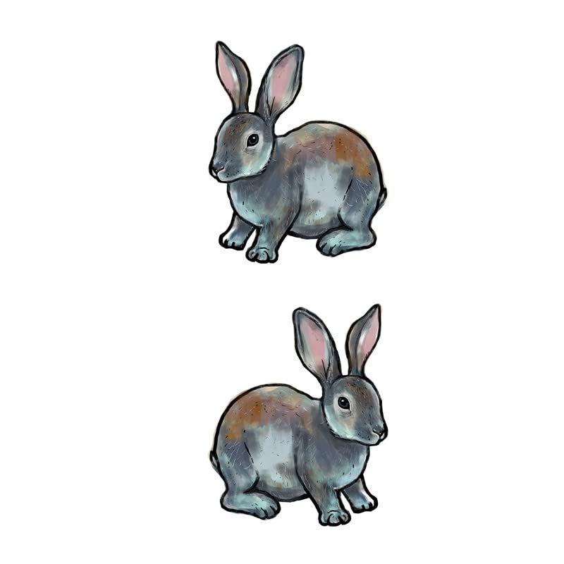 Sanerlian Rabbit Cartoon Tatuaj temporar Autocolant Hare Apele Apele Impens