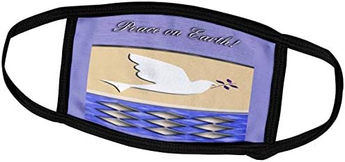 3drose porumbel alb pace pe Pământ violet și Tan-Huse pentru față