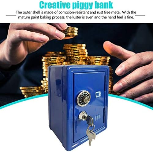 DLOETT COMPIE DE ASIGURARE DE CAZĂ MINI METALE SAFE Creative Piggy Bank Bank Insuranță cheie Cabinet Desktop Decorare
