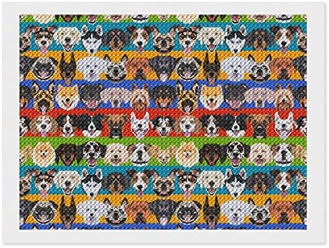 Câini colorați kituri de pictură cu diamante 5d DIY Drill Drill Rhinestone Arts Decor pentru adulți 8 x12