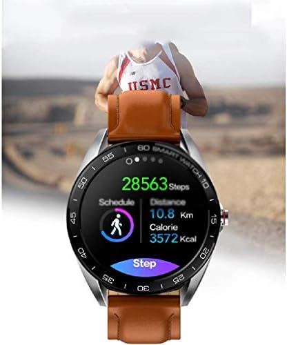 Ceas de tracker cu activitate sportivă din piele SDFGH cu monitor de ritm cardiac și monitor de somn, brățară inteligentă impermeabilă
