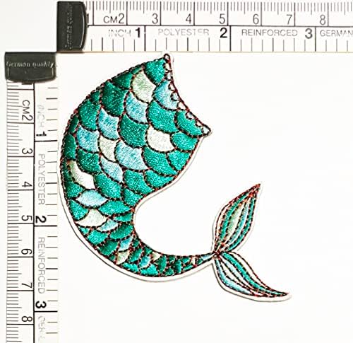 Kleenplus 3 buc. Sirena coada brodate fier pe coase pe Patch moda arte desene animate copii copii autocolant patch-uri pentru