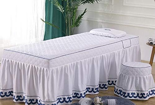 Seturi de tablă de masă de masaj solid, copertine cu 4 bucăți pentru salon de înfrumusețare fustă spa pătură copertă scaun
