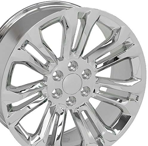 OE Wheels LLC 22 inch Jante se potrivește Chevy Silverado Tahoe Sierra Yukon Escalade CV43B 22X9 RIMS CHROME Set