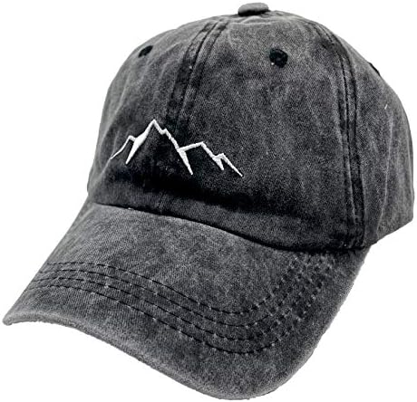 Mountain brodat pentru bărbați Lokidve Explorați capacul de baseball în aer liber, în aer liber, pălărie neagră