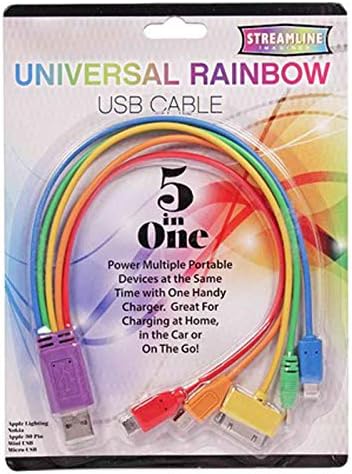 Universal 5 în 1 încărcător curcubeu USB