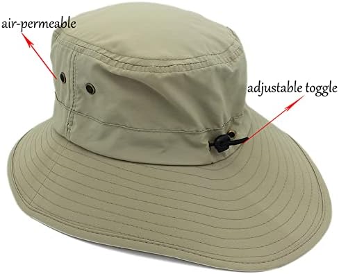 Pălării cu găleată Hayonia pentru femei, pălărie de pescuit cu protecție UV larg Brim Unisex Safari Boonie Sun Sun pentru drumeții