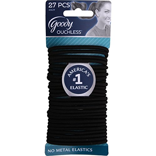 Goody Ouchless Elastic Gros, Negru, 27 Conta