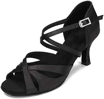 Pantofi de dans latin pentru femei Sala de bal de sa salsa pantofi de dans 2,5 3 inch călcâie