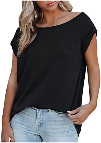 Cămăși de flanelă Nokmopo pentru femei Fashion Summer 2023 Mânecă Tricou Casual Tricou Bluză Plus Tricouri de dimensiuni