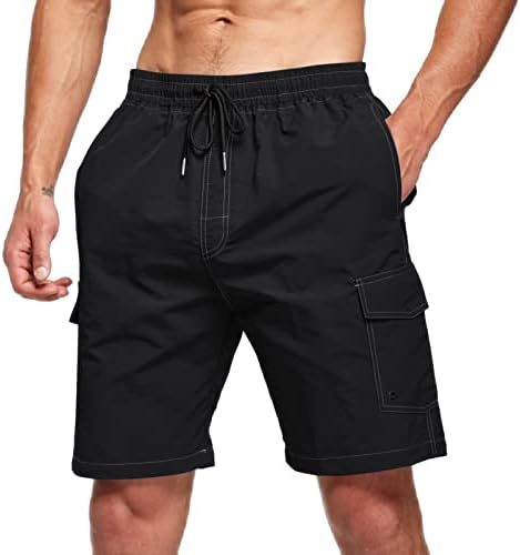 Pantaloni scurți de sport Jinfe Sportive cu dungi Pantaloni de antrenament de vară cu buzunare, pantaloni scurți de talie elastică