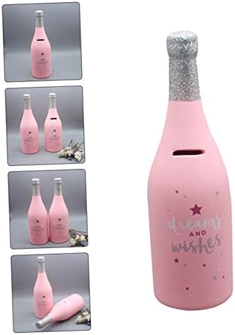 Homoyoyo Home Decor Buttle Bottle Bank Bank for Women Desktop Decor Ceramică Piggy Bank Champagne Bott