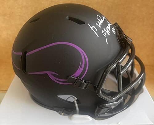 Bud Grant Vikings a semnat mini cască Eclipse autografată Psa 3t71368-mini căști NFL autografate