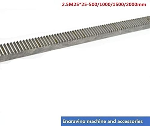 MKSIWSA Industrie 1 buc Mod2. 5 Spur Gear Rack dinți dreapta 25x25 lungime 500/1000/1500 / 2000mm piese CNC din oțel Modulus2.5