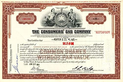 Consumers ' Gas Co. - Certificat De Stoc