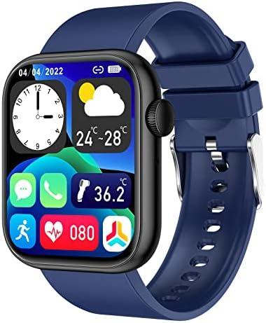 Ceasuri inteligente BYIKUN pentru bărbați pentru femei, Smartwatch de 1,85 pentru sănătate cu ritm cardiac Monitor de tensiune arterială pentru somn, trackere de activitate și ceasuri inteligente pentru iPhone Android, Smart Watch care poate trimite text și apela #B
