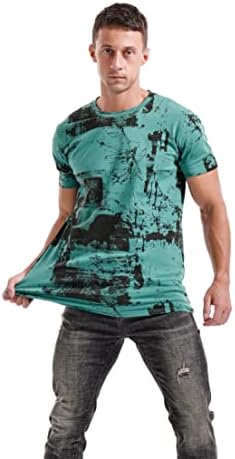 Kliegou Mens Hipster Hiphop Tees - tricouri cu imprimeu la modă