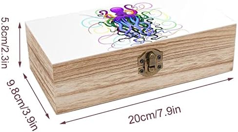 Cutie elegantă elegantă de depozitare din lemn de caracatiță elegantă, desktop, mici organizații decorative cutii de bijuterii