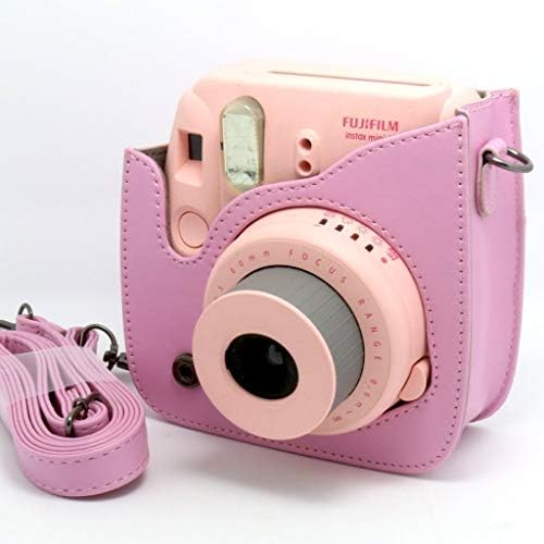 Hurricanes Camera caz pentru Fujifilm Instax Mini 9 /Mini 8 / Mini 8+ aparat de fotografiat cu curea de umăr-Roz