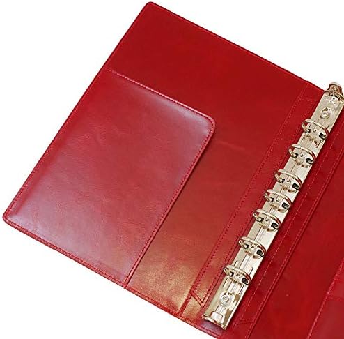 Franklin Planner Rustic Leather Binder, dimensiune clasică, 20mm, roșu 64823