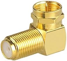 Vce 5-Pack 90 de grade Conector Coaxial, unghi drept F-tip RG6 masculin la feminin adaptor placat cu aur