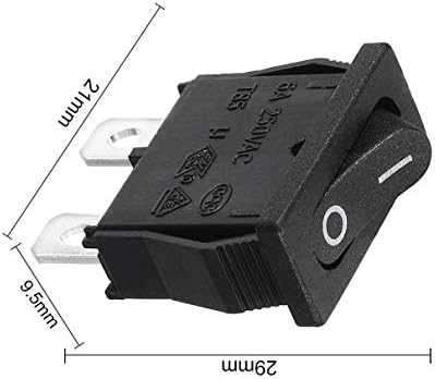 Aexit AC 250V switch-uri 6A 125V 10A 2pin SPST ON / Off 2 Poziția Rocker comutator picior switch-uri 4 Piese