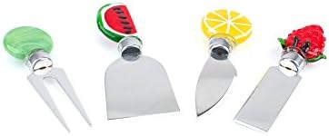 Peterson Housewares Art Art Glass Mâner Set de cuțite, Fructe, Multicolor