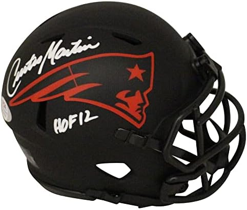 Curtis Martin a semnat New England Patriots Eclipse mini cască Hof PSA 33967-mini căști NFL cu autograf