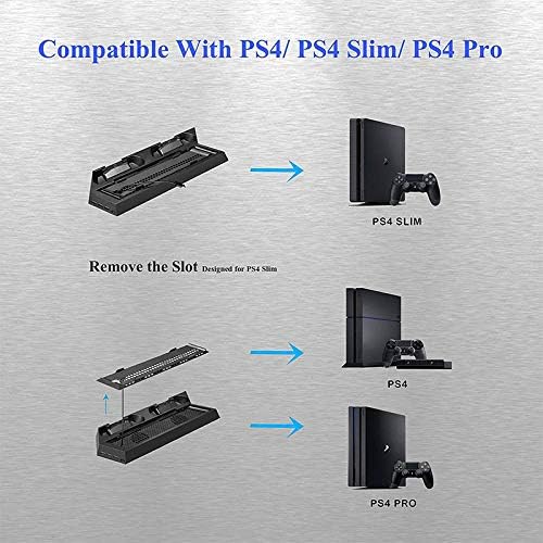 SSEDEW pentru PS4 Pro Slim Stand vertical controler de răcire încărcător stație de încărcare Dock