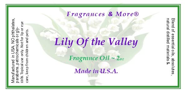 Parfumuri și mai multe ® Lily of the Valley Fragrance Oil, pentru fabricarea săpunului, fabricarea lumânărilor, pentru utilizare