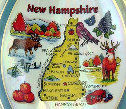 New Hampshire Stat hartă Perla suvenir de colectie lingura restul agc
