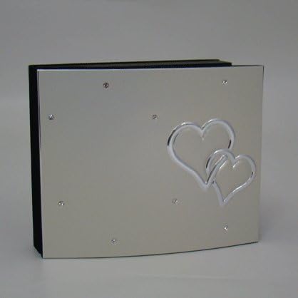 Cutie de album foto cu inimi întrețesute personalizate gravate