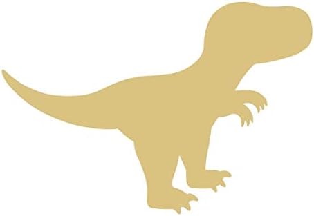 T-REX CUTOUT din lemn neterminat dinozaur animal preistoric istorie de joacă cameră cu umeraș în formă de mdf în formă de pânză