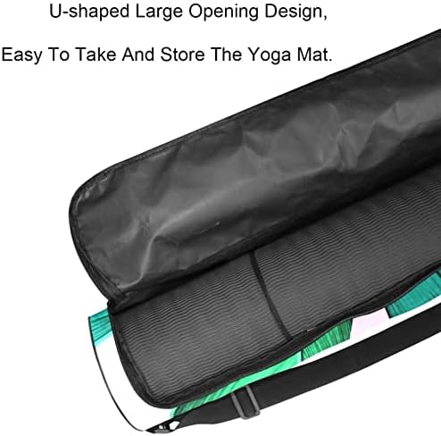 RATGDN Yoga Mat Bag, frunze verzi tropicale exercițiu Yoga mat Carrier Full-Zip Yoga Mat Carry Bag cu curea reglabilă pentru