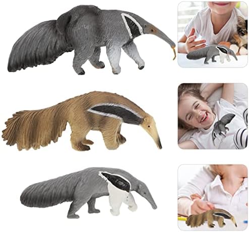 ibasenice Home Decor copii Jucarii 3buc Anteater Figurine realiste animale sălbatice simulat animale sălbatice Anteater mamifer