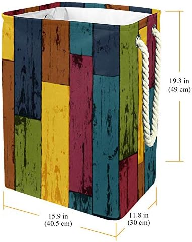 Inhomer cereale din lemn Multicolor 300d Oxford PVC haine impermeabile împiedică coș mare de rufe pentru pături jucării de
