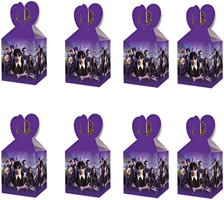 12buc miercuri Addams Party gift Bags-saci de bomboane pentru copii miercuri Addams Birthday Party Supplies