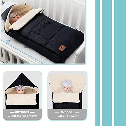 EAQ universal de iarnă caldă pentru copii pentru copii, muti folosește geantă de bunting, pungă de dormit la spălat în aer