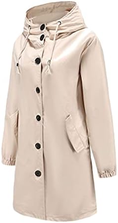 Jachete de ploaie pentru femei impermeabile cu glugă Culoare solidă jachetă cu fermoar impermeabilă la Modă îmbrăcăminte exterioară