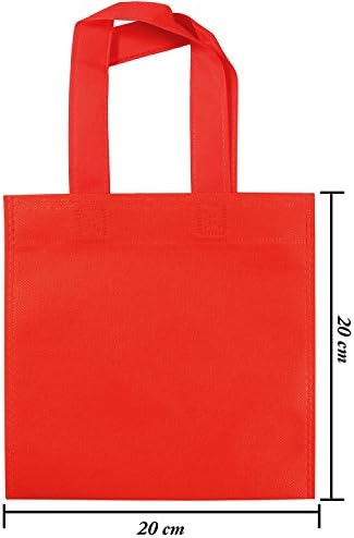 Aneco 24 Pack Non-țesute Partidul saci trata Tote saci cu mânere Rainbow culoare Partidul favorizează sac 8 de 8 inch, 6 culori