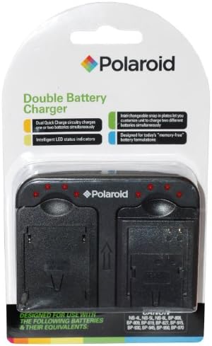 Încărcător cu baterii duble Polaroid „Încărcați 2 baterii în același timp” pentru bateriile Nikon En-EL14, EN-EL15, EN-EL20