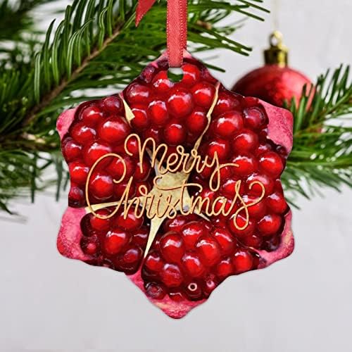 Pomegranate Ornamente de Crăciun Funism Fructe amuzante Decorații de Crăciun pentru copac Ceramică Round Round Ornamente de
