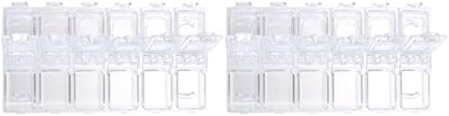 HEALIFTY Organizator Box 12 Depozitare Capsule de containere Pilula pentru unghii Goi Grilele Medicină Clear Compartimente