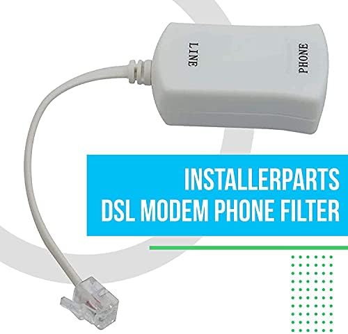 InstallerParts DSL Modem Phone Filtru - pentru eliminarea interferențelor și blocant de zgomot static | Pentru robot telefonic,