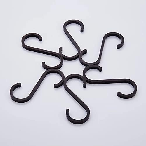 Mvude 5 buc s forma durabil cârlige metal negru cârlige practic agățat Gadget Accesorii Pentru bucatarie dormitor baie