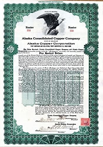 Alaska Consolidated Copper Co. - $500 cauțiune