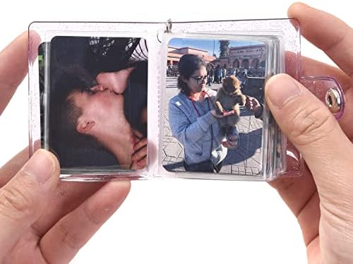 Tingku personalizat personalizat mini album foto mic, cheie 16 imagini deținător de cărți, cheie de bricolaj pentru iubita
