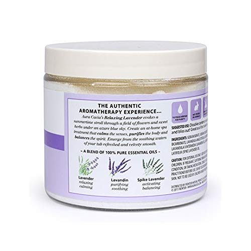 Aura Cacia relaxant lavanda Aromaterapie baie minerală / 16 oz | Jar