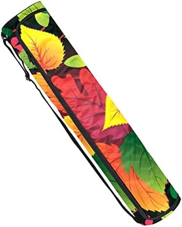 RATGDN Yoga Mat Bag, frunze de copac exercițiu Yoga mat Carrier Full-Zip Yoga Mat Carry Bag cu curea reglabilă pentru femei